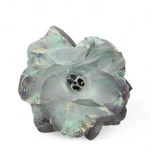 Iridescent Skull Flower Brooch